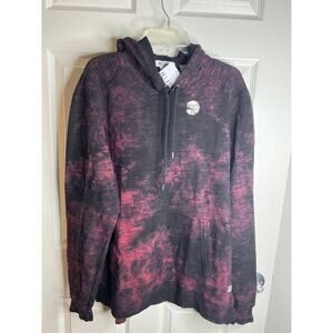 M.LAB Clothing Affliction Men's Elongated Hoodie Purple/Black Marled NEW~ Size L